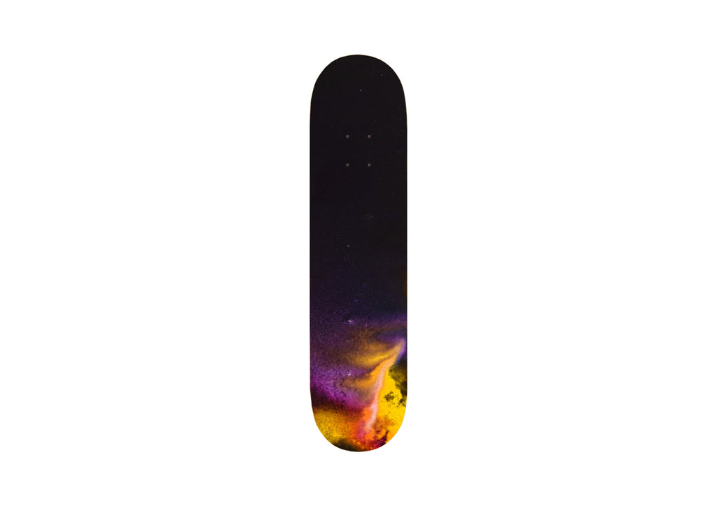 Skateboard Sticker - Yellow Galaxy